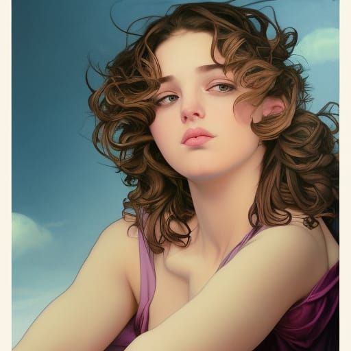 1980s Teenager Portrait in Hyperdetailed Digital Art