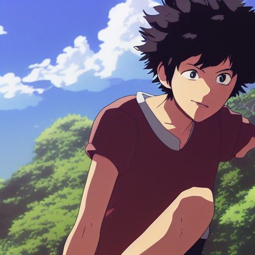 Anime Key Visual in Ghibli Style