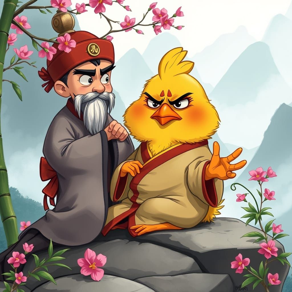 Grumpy Chick's Kung Fu Training in Misty Mountains