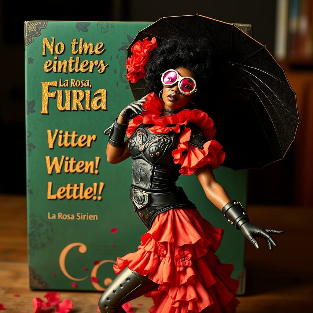 Glamorous Steam Siren with Fiery Flair