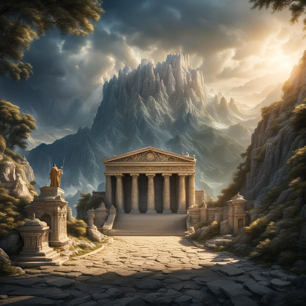 Entrance to Mount Olympus: Epic Digital Matte Painting