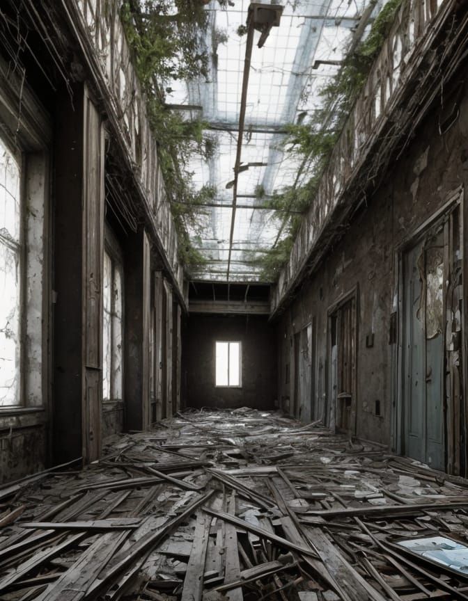 Abstract Art of an Abandoned Building