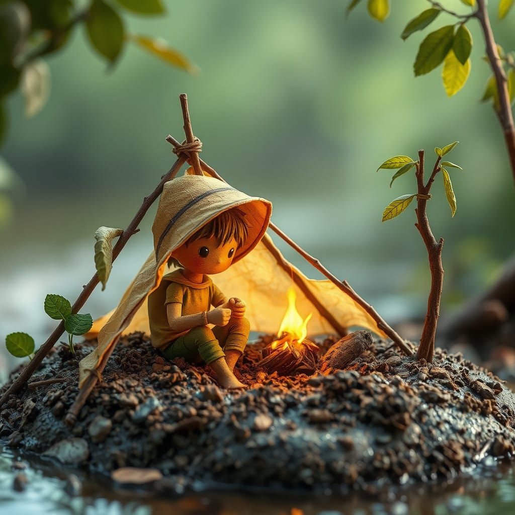 Cozy Island Camper Uses Nature's Treasures to Build a Tiny A...