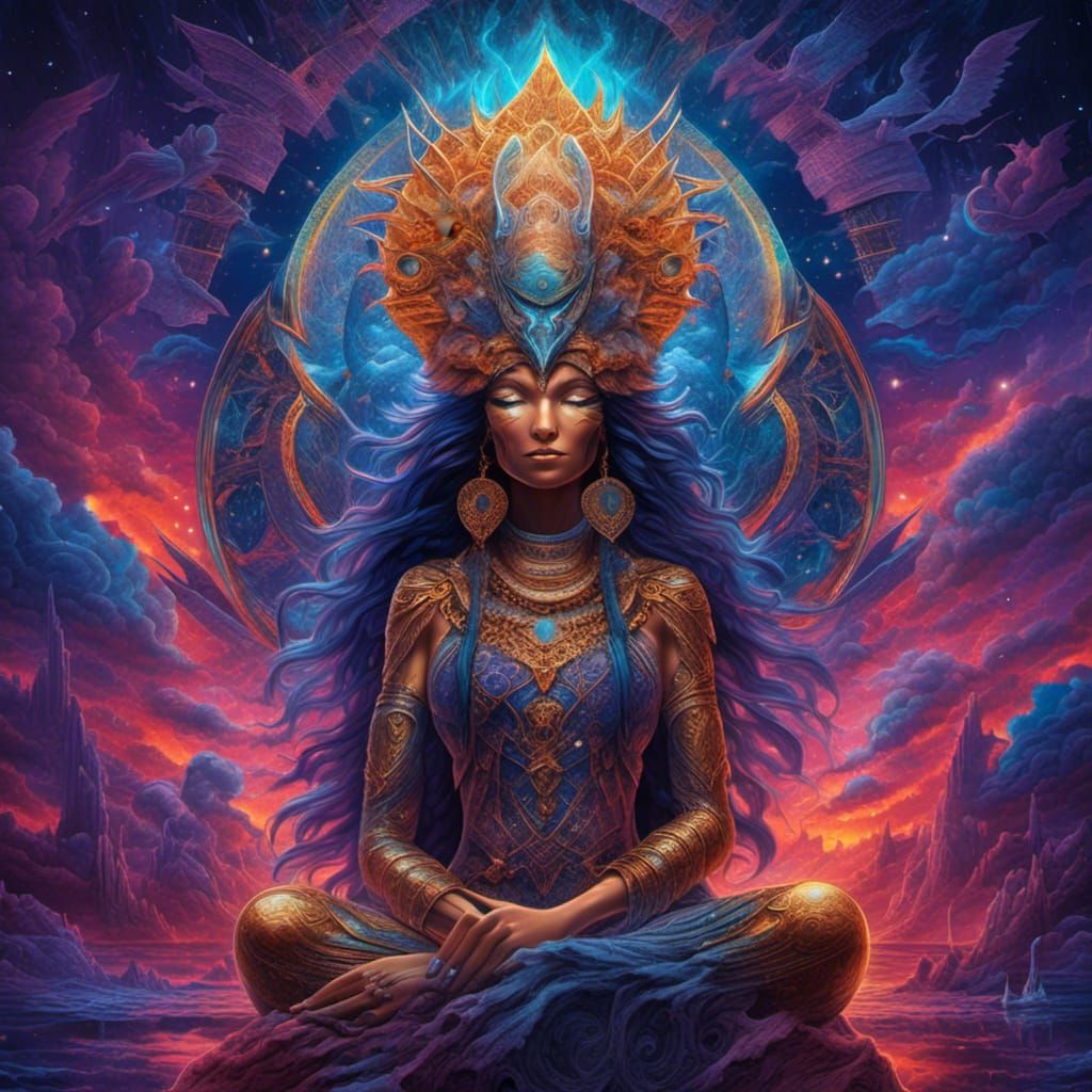 Bast and Sekhmet: Holographic Cosmic Illustration