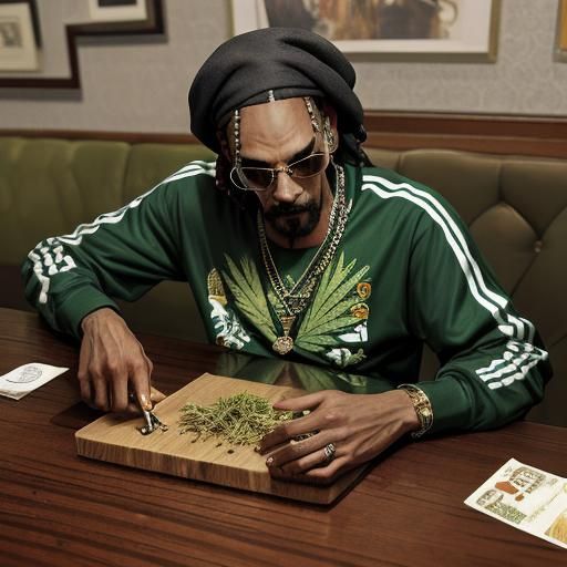 Snoop Dogg Rolling a Joint
