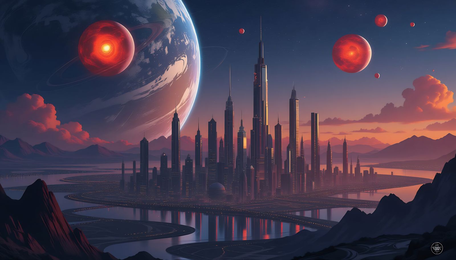 Futuristic City on Terraformed Planet Concept Art
