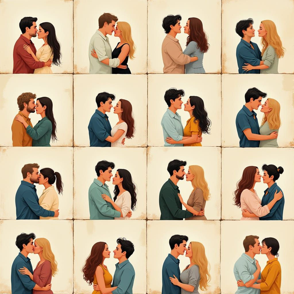 Happy Couples in Casual, Everyday Moments