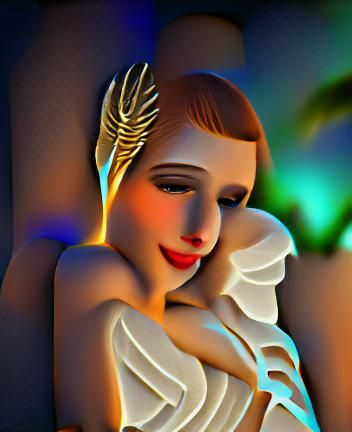 Lonely Angel in Love: Paradise Art Deco