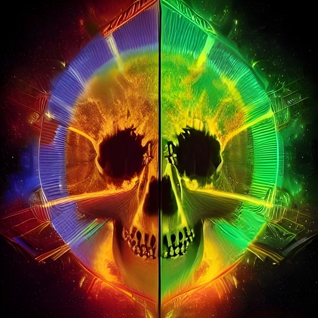 Ethereal Quantum Skull in a Dreamlike State