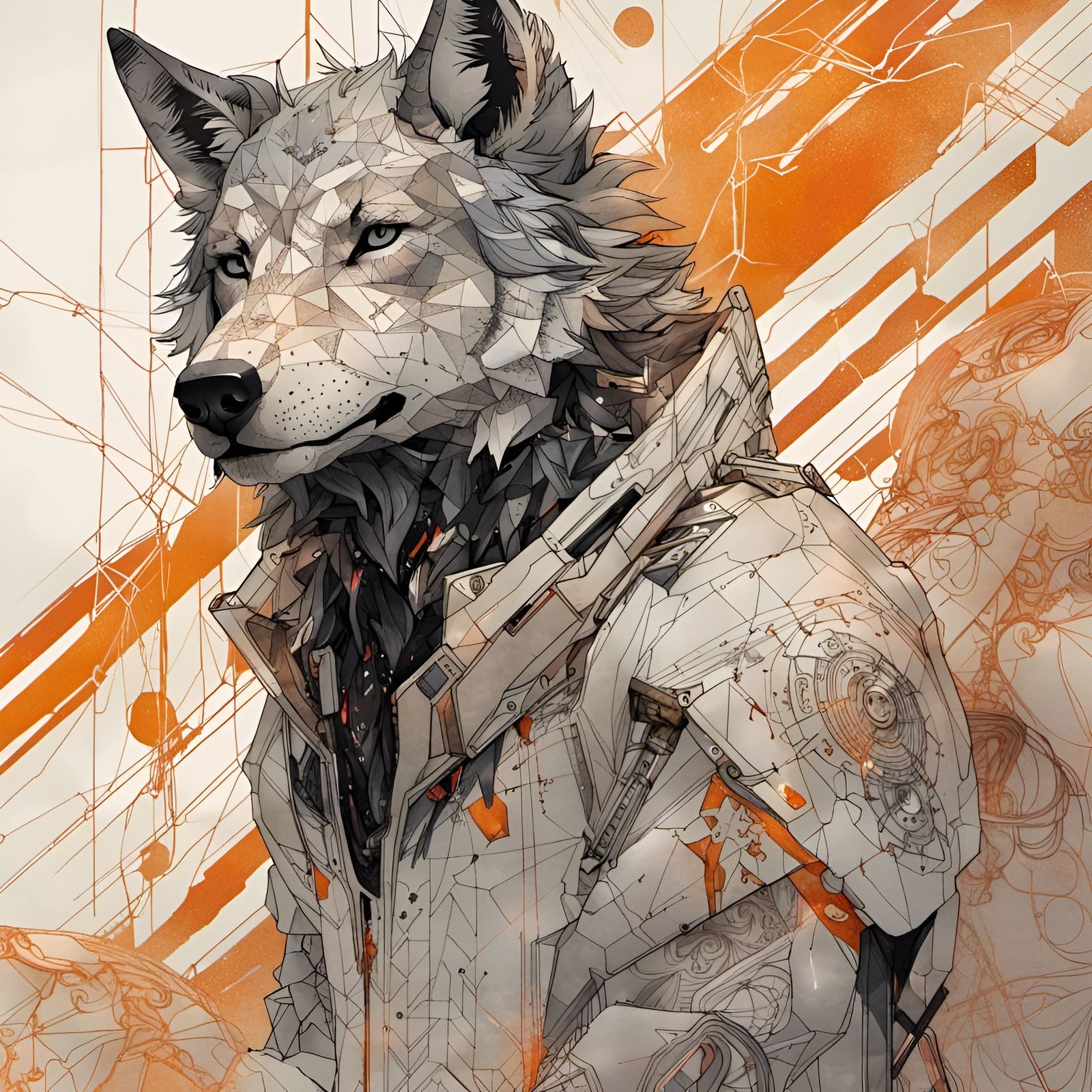 Adorable Anime Wolf Isekai Art