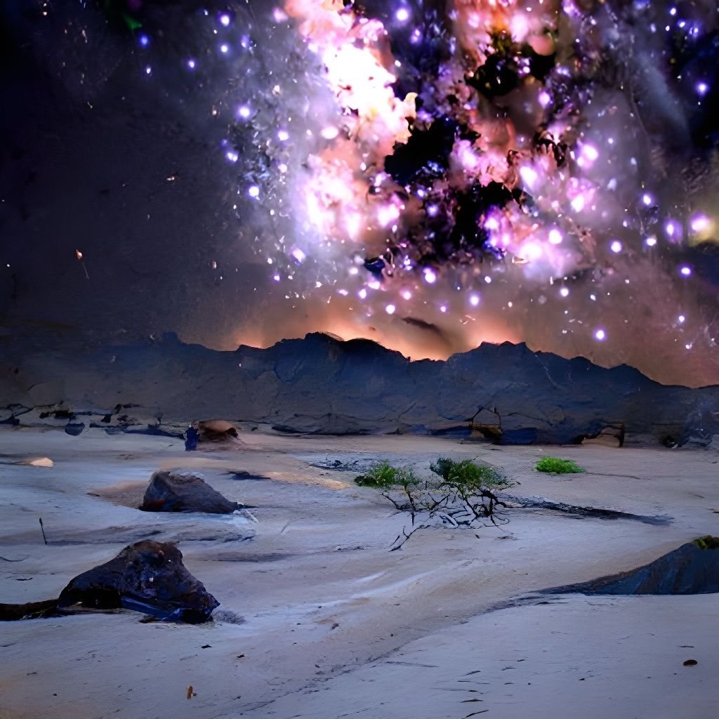 Ethereal Desert Night Sky with Milky Way