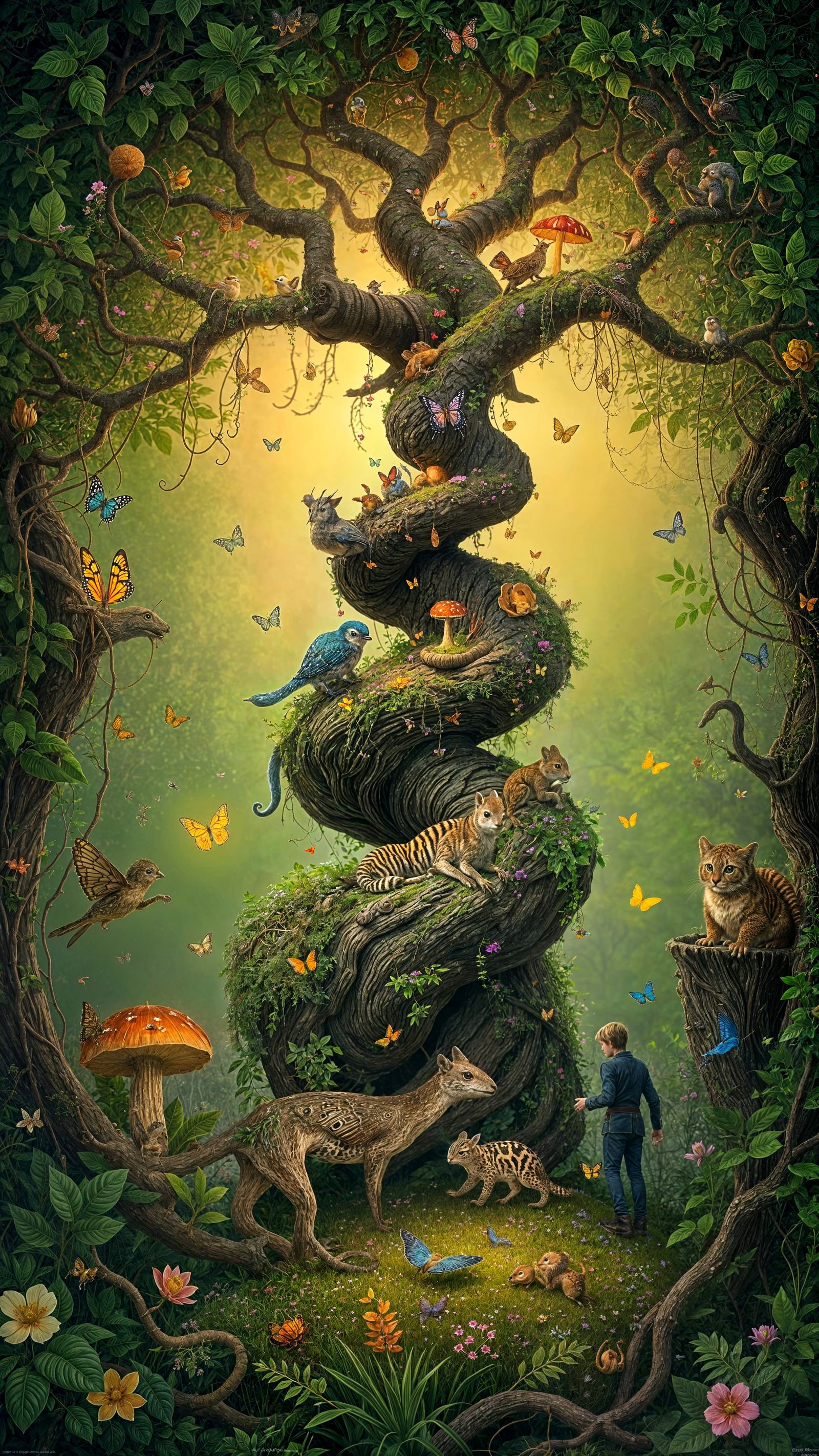 Enchanted Tree Sanctuary in Whimsical Style