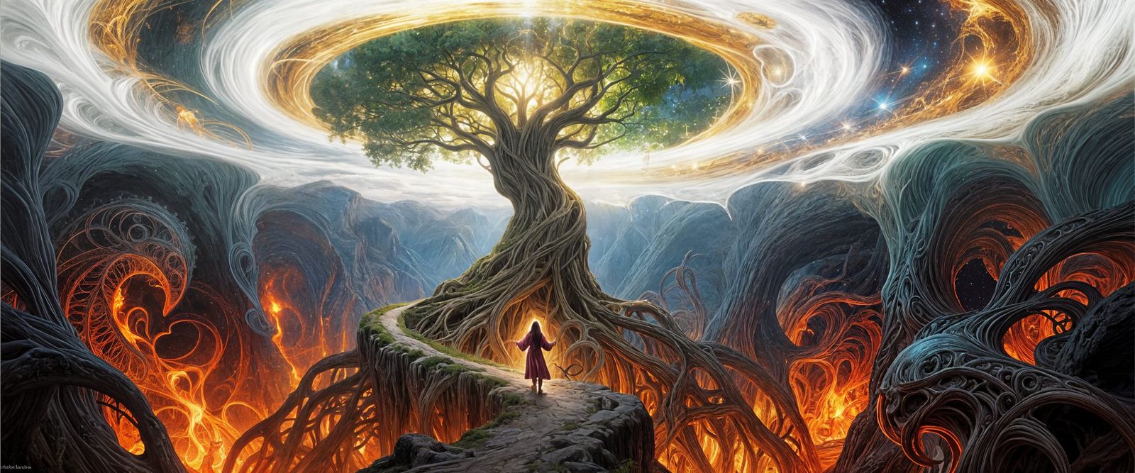 Shaman's Journey Through Axis Mundi