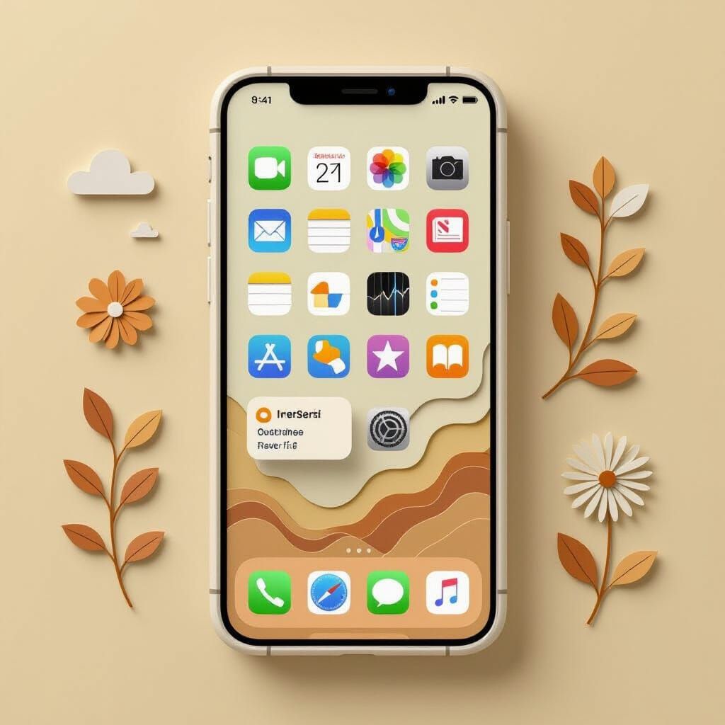 Delicate Paper iPhone with Crafted Paper Visuals