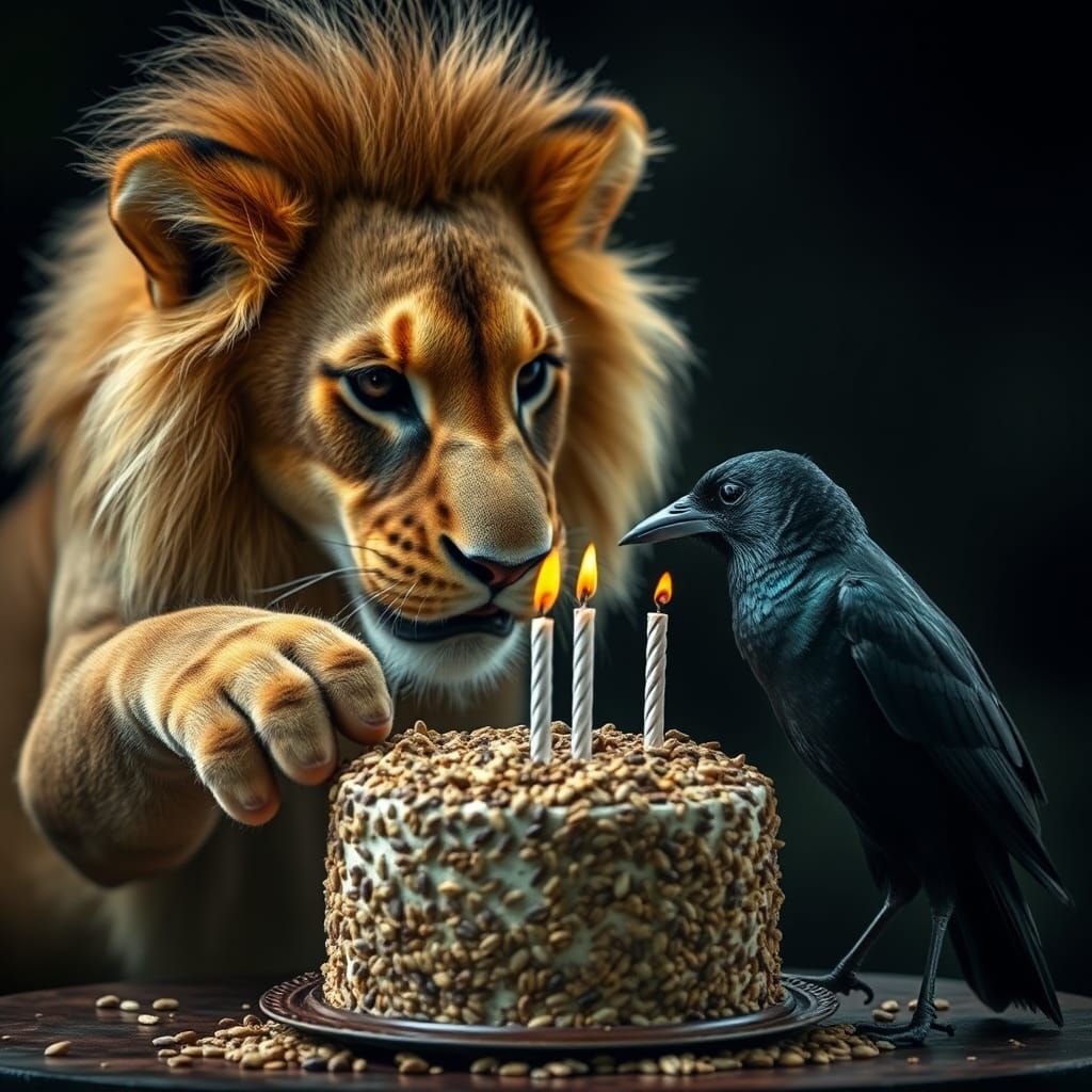 Lion Cub's Birthday Gift to Blackbird