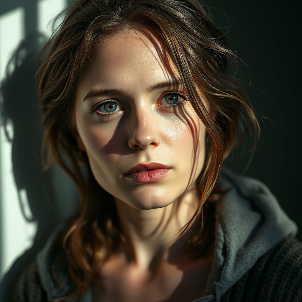 Ethereal Portrait in Cinematic Light