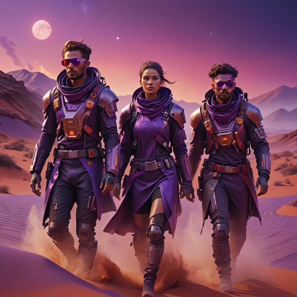 Crimson Sky Science Fantasy Portrait