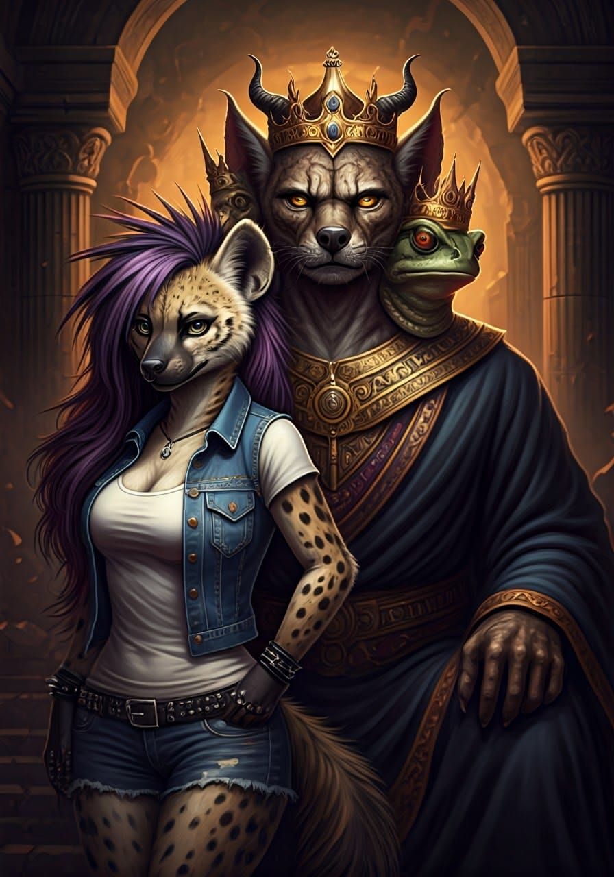 Dark Fantasy Goddess Meets Demon King in Ruined Temple