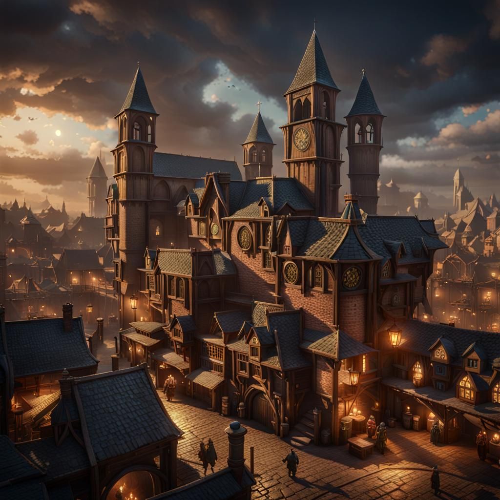 Ankh-Morpork City in Detailed 3D Render