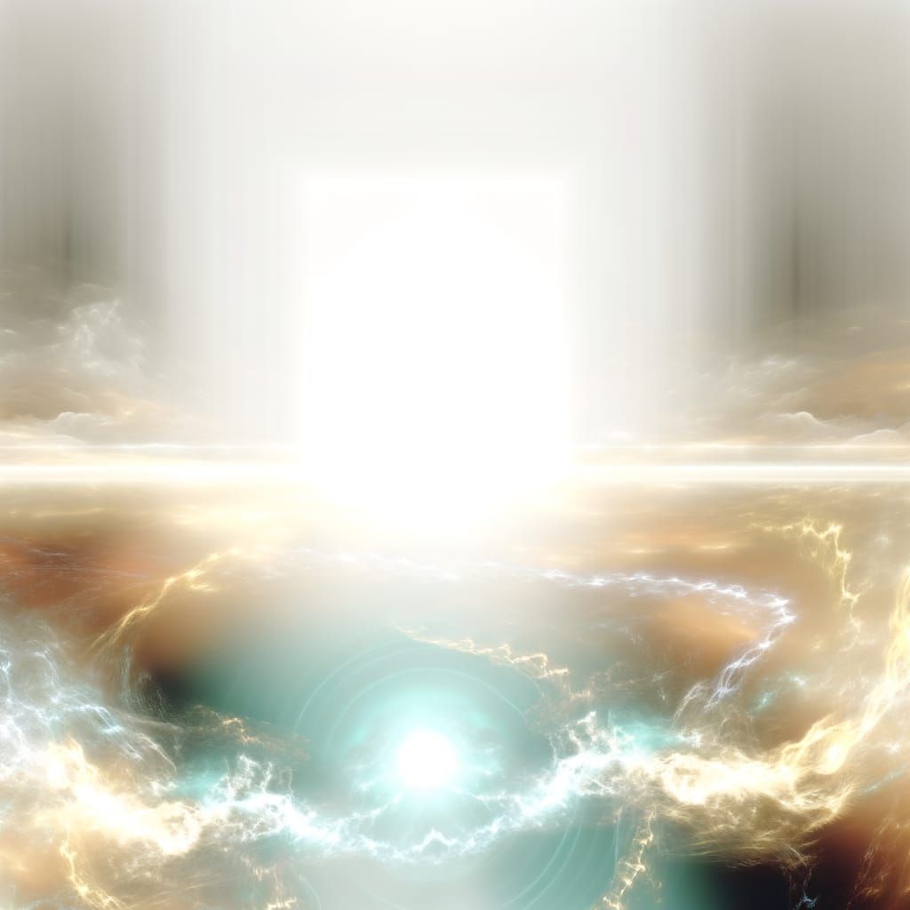 Radiant Cosmic Portal with Golden Energy Lines