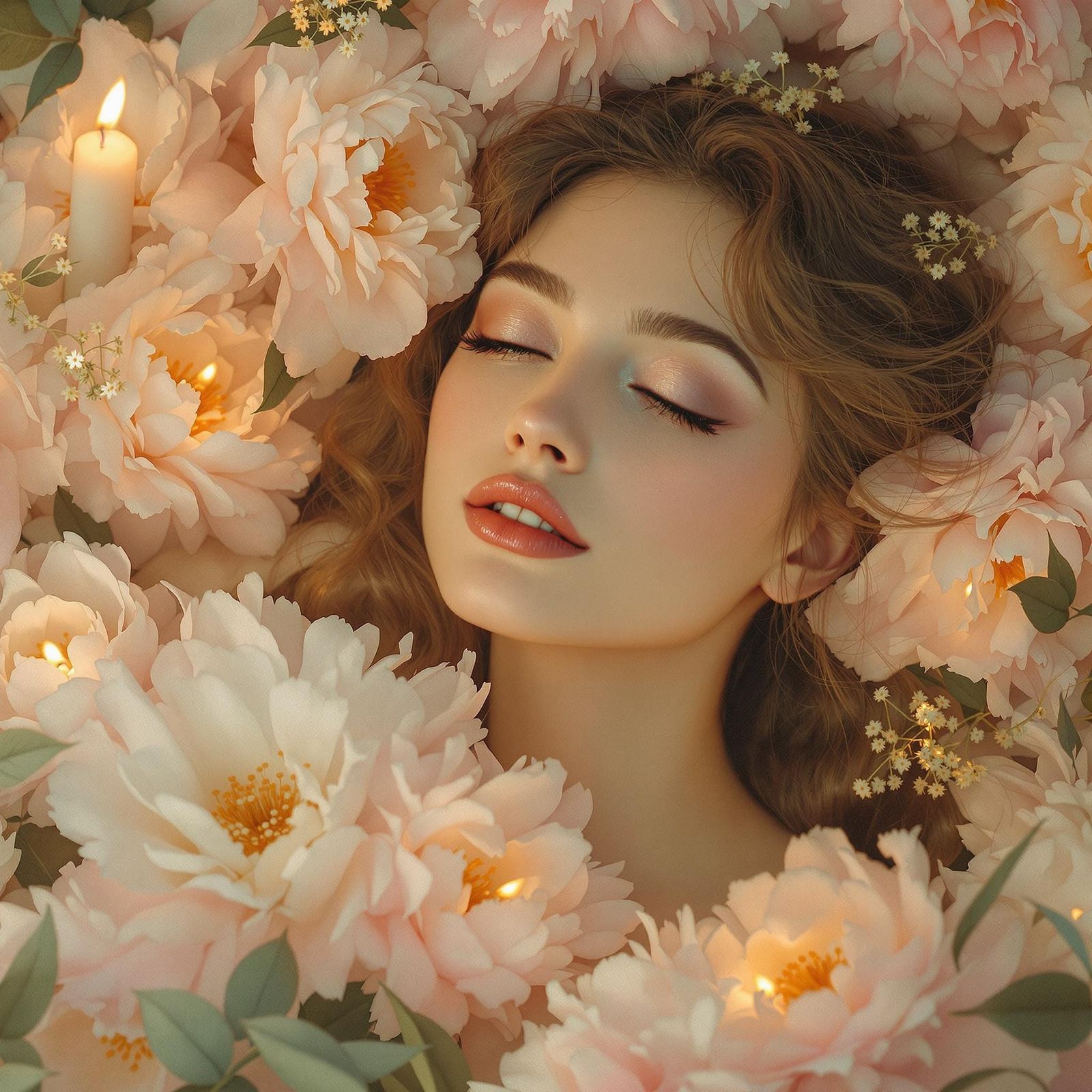 Ethereal Love Scene in Soft Impressionist Style