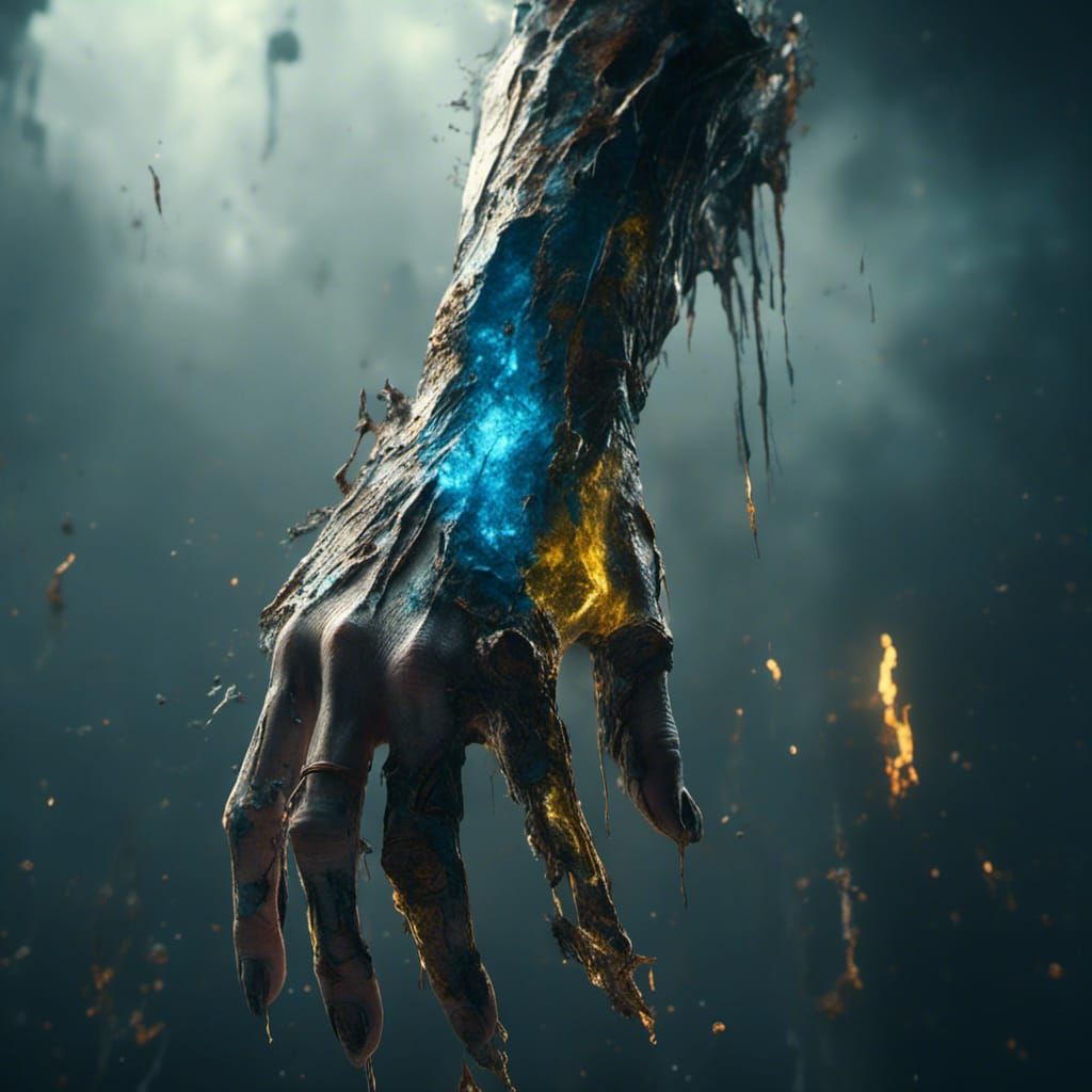 Energy Arm in 3D Cinematic Style