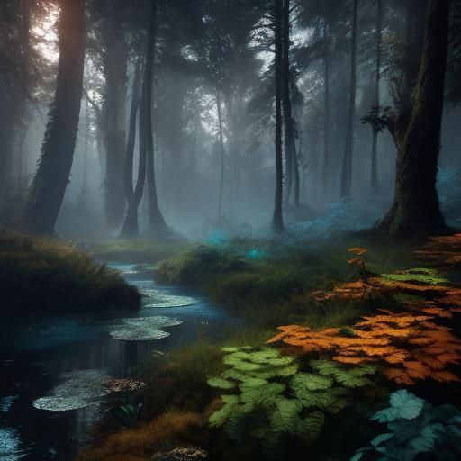 Dragon Shifter in Mystical Forest Concept Art