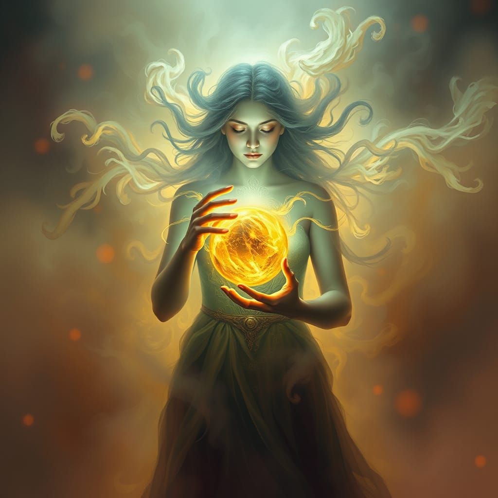 Ethereal Quantum Sfumato Goddess