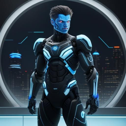 High-Tech WERE-Sabertooth in Cyberpunk Lab