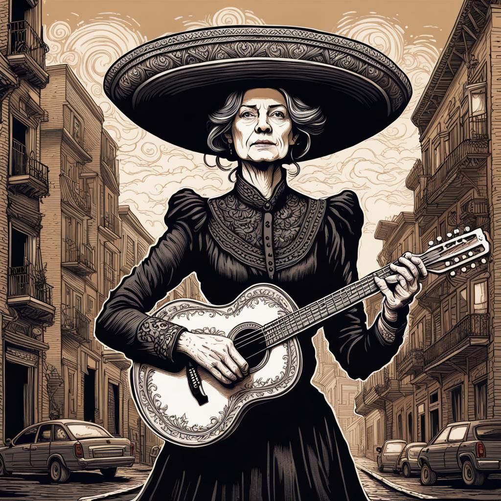 Minerva McGonagall as Mariachi Musician Portrait