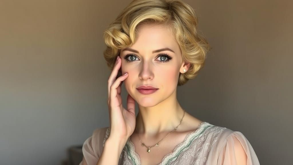Elegant Woman in Vintage Style