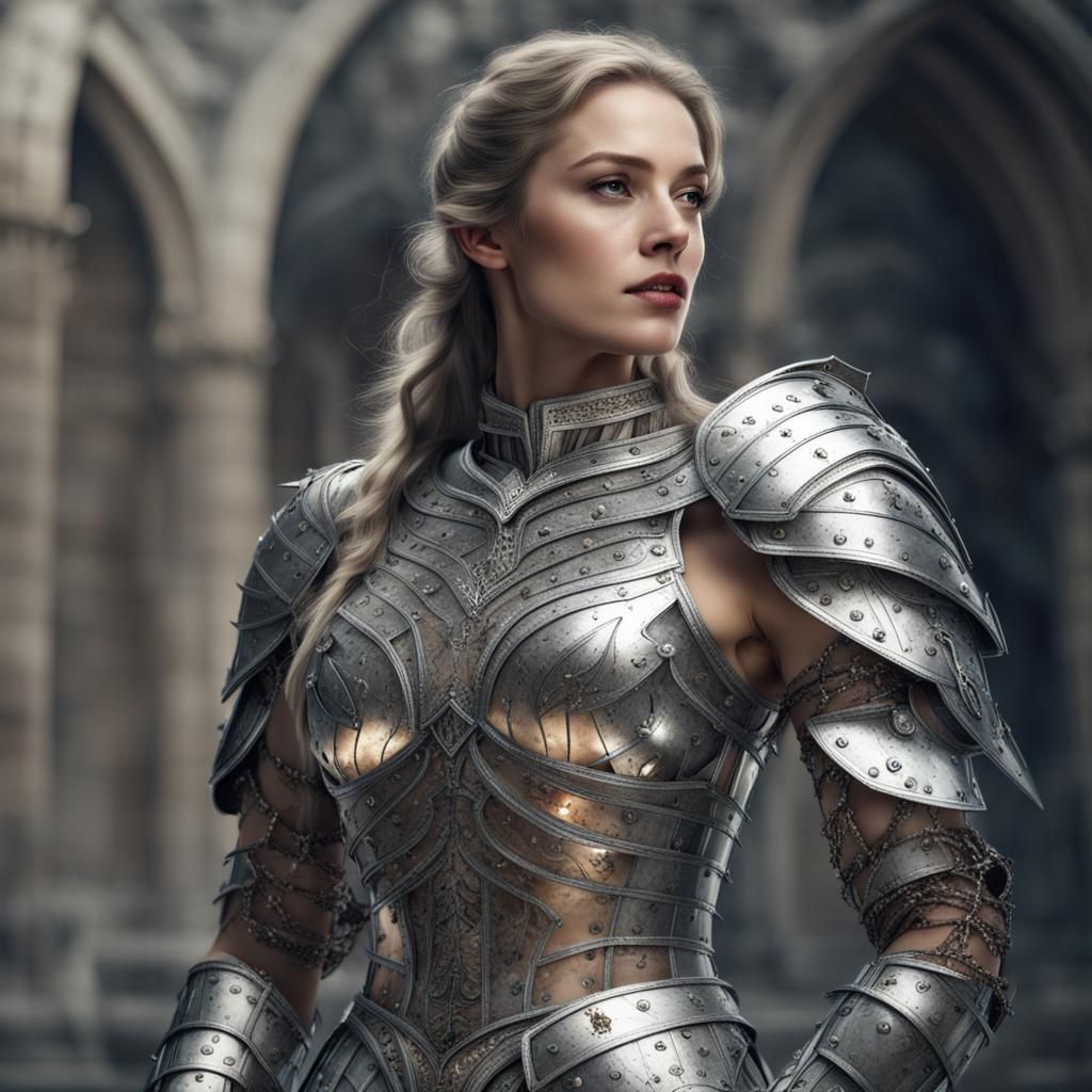 Warrior in Transparent Glass Armor