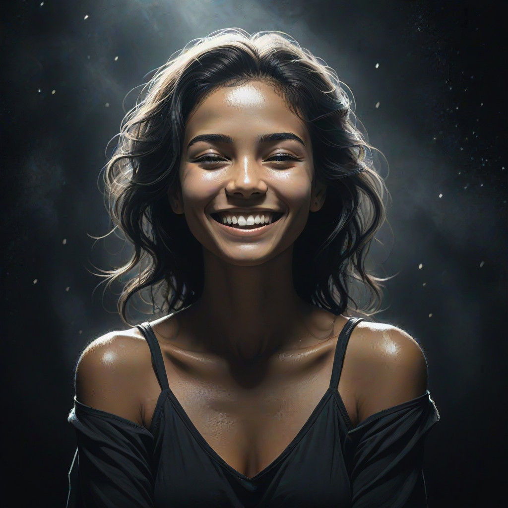 Ethereal Woman Finds Solace in the Shadow Self