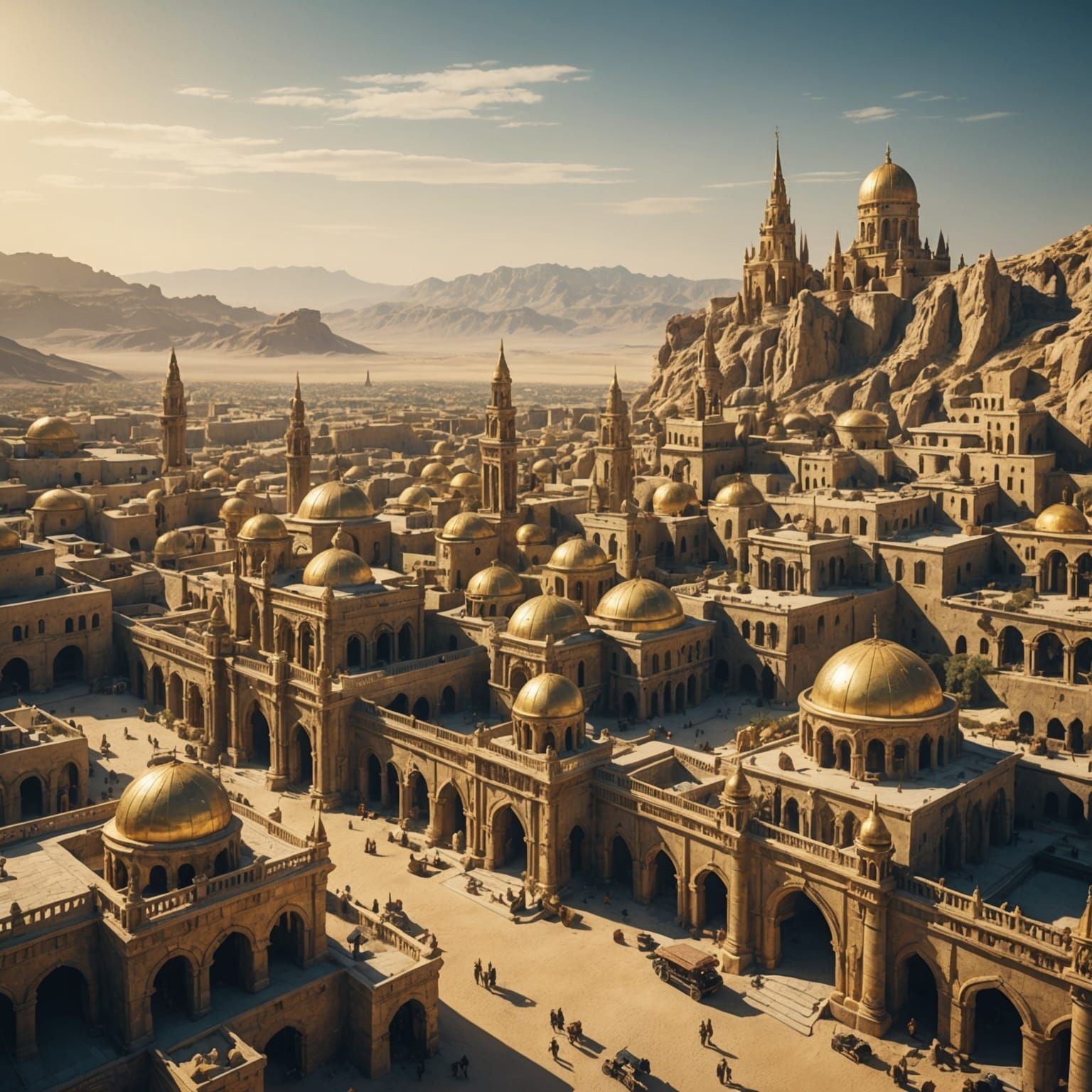 Epic Desert City of Gold and Marble