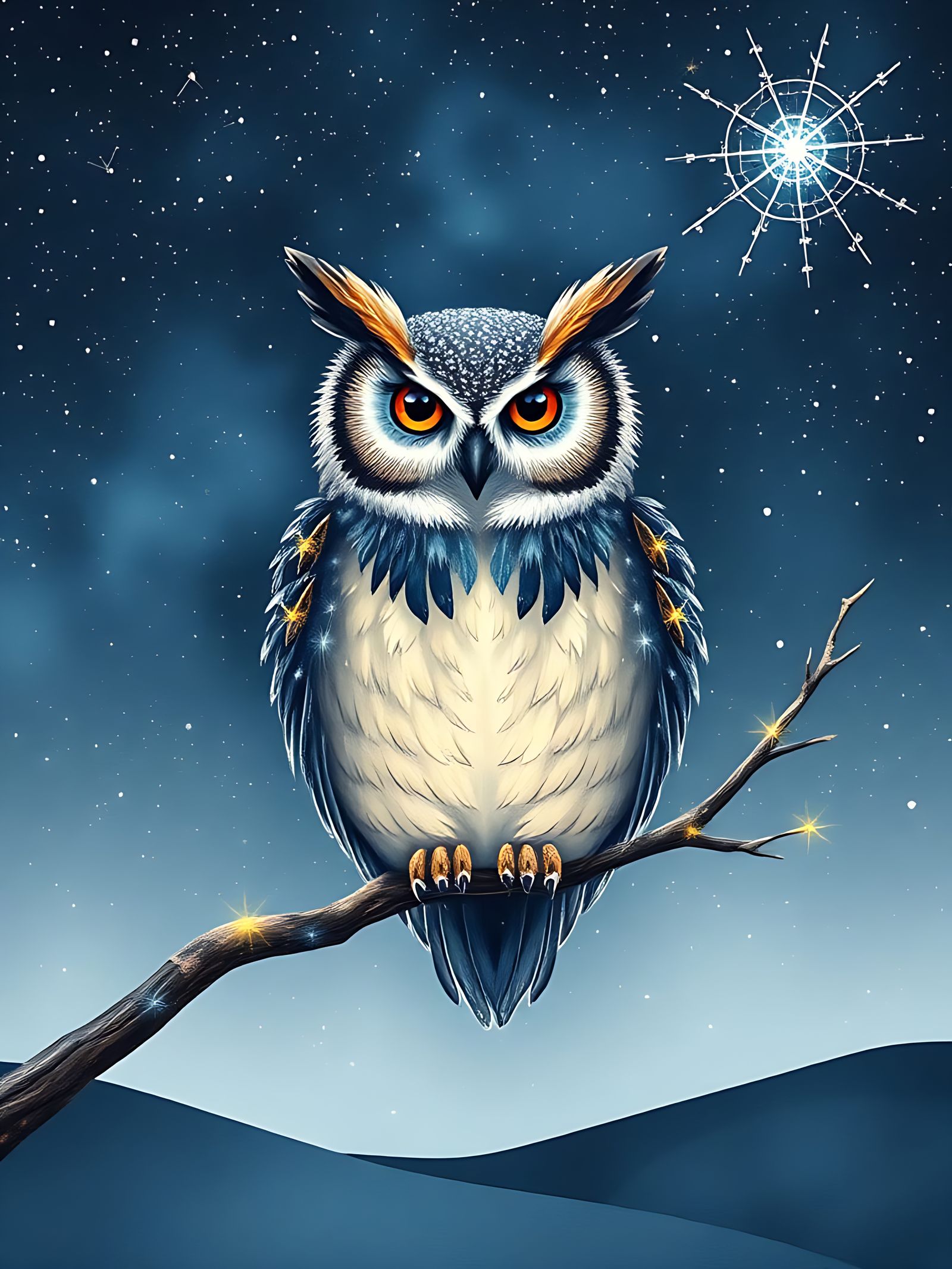 ‘Staring at you humans unblinkingly? What a hoot!’