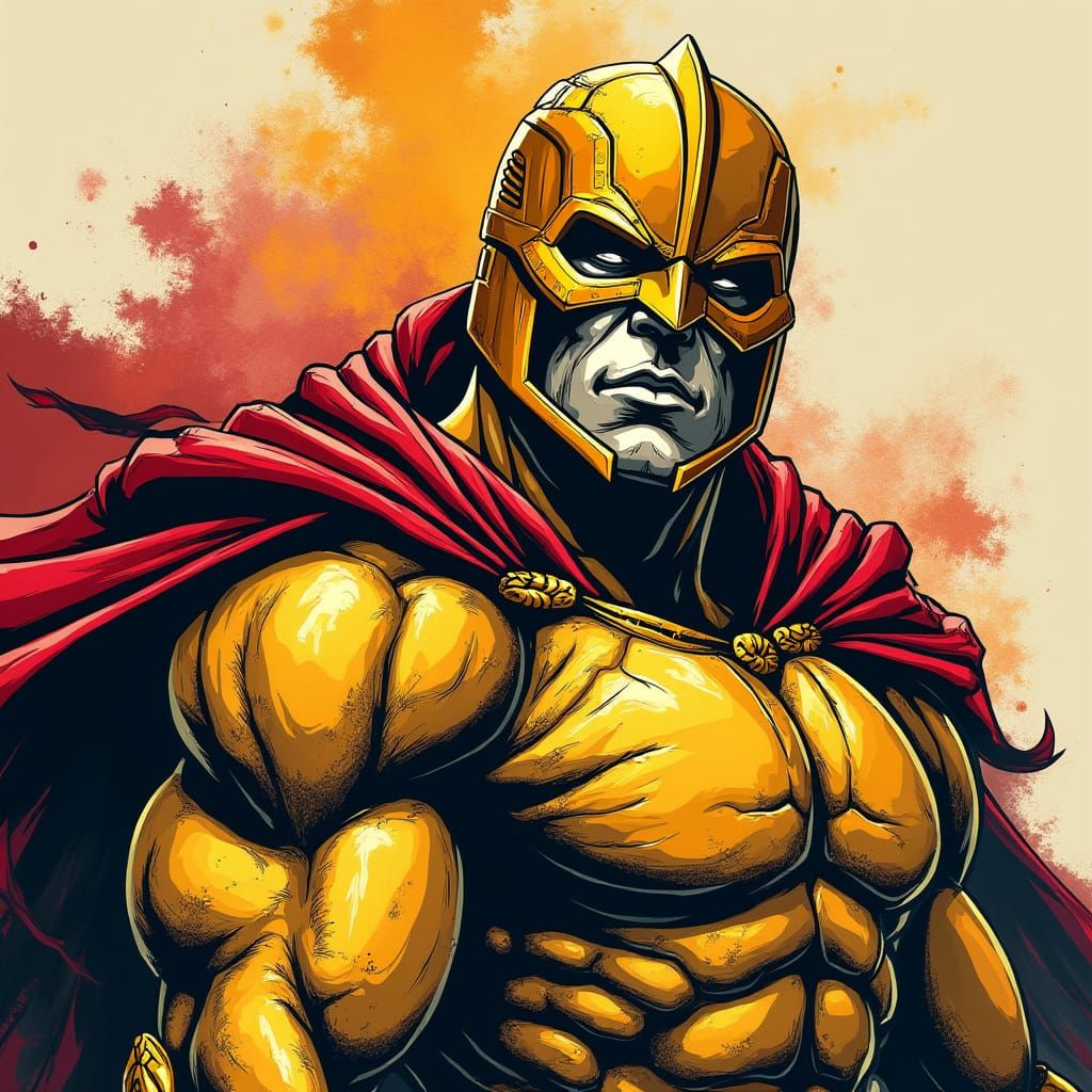 Traditional Tattoo Style Goldar Power Rangers Illustration