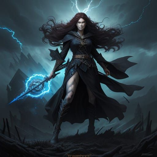 Stormweaver Goddess Channels Cosmic Energy