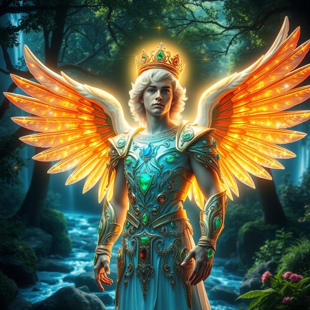 A radiant, majestic angel.