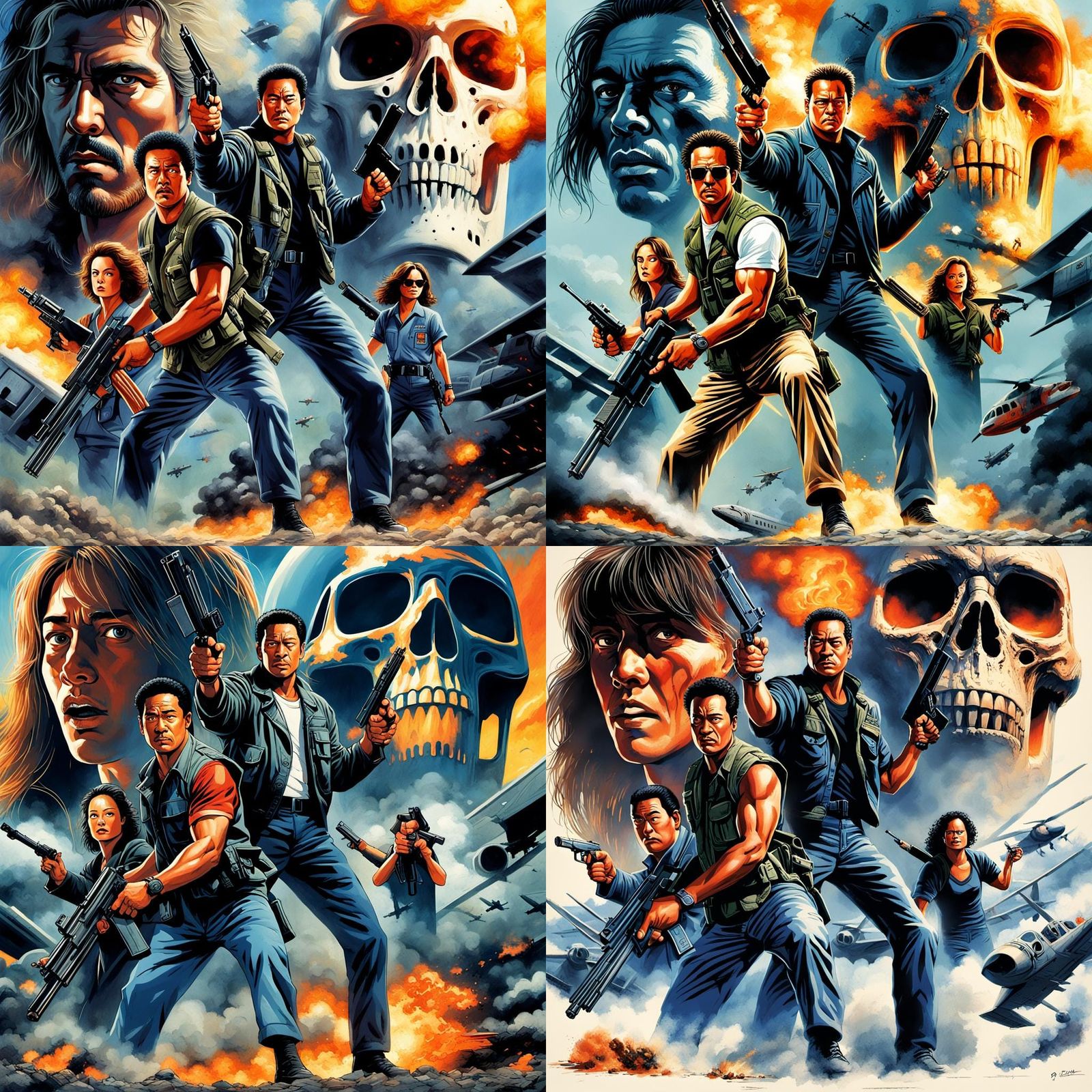 90s Action Film Poster: Death Blow Movie