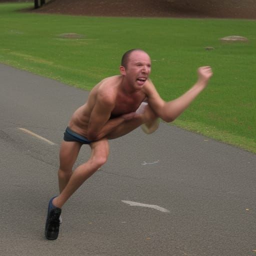 Man Being Kicked in the Nuts