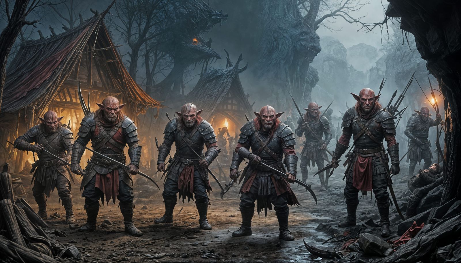 Goblins Clash in Medieval Twilight