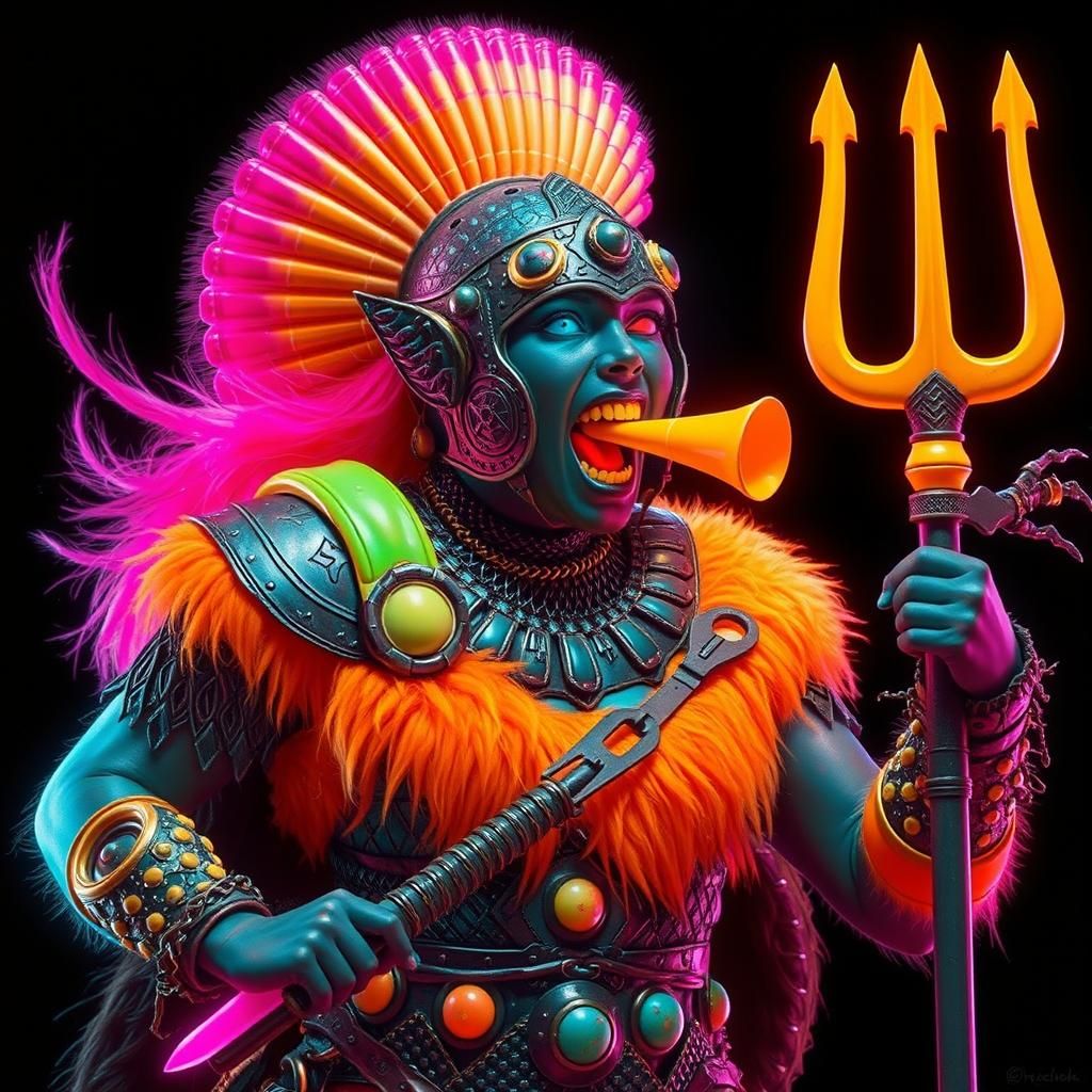 Boudica Clamshell Warrior Leads Fish Army