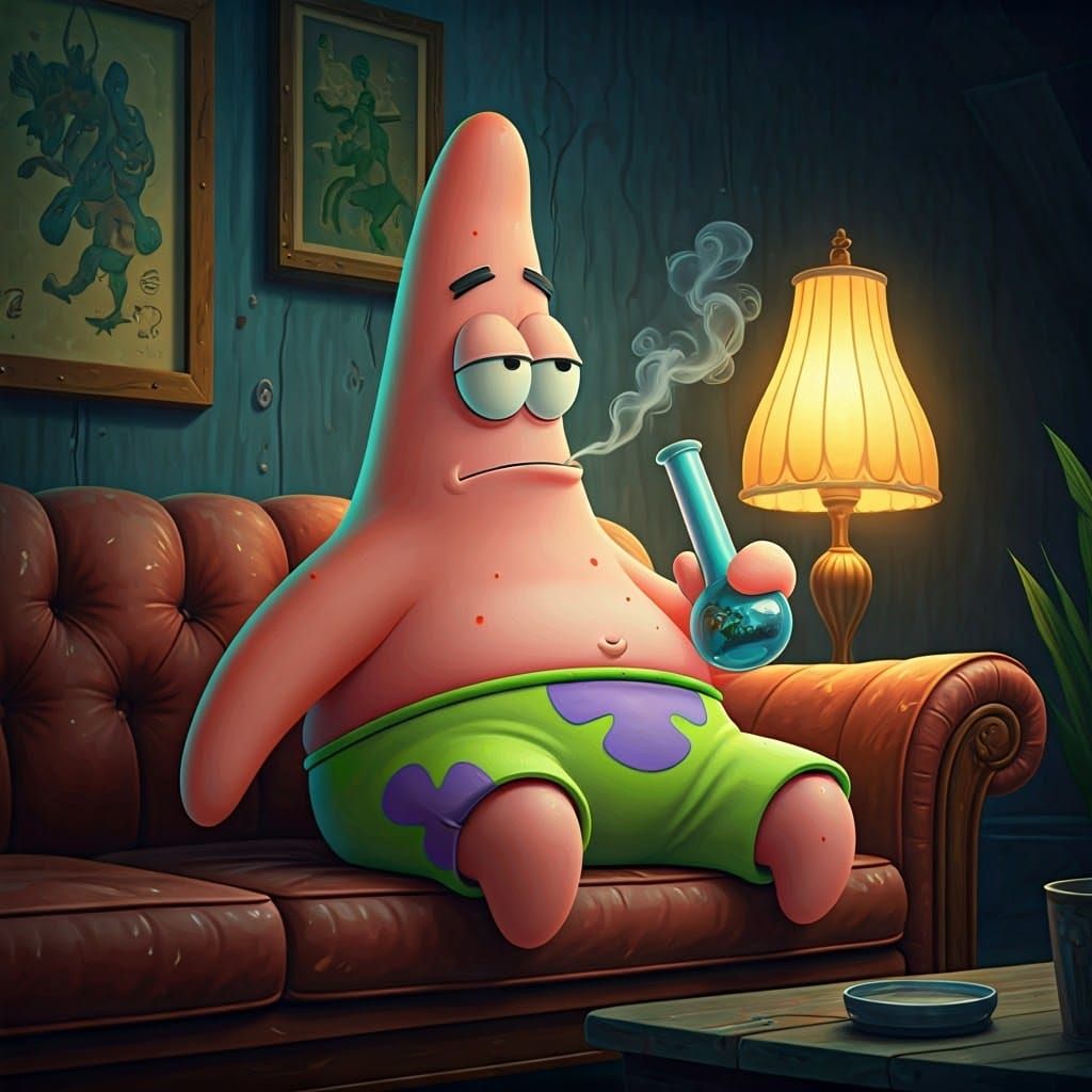 Lovable Starfish in Retro-Inspired Dreamscape