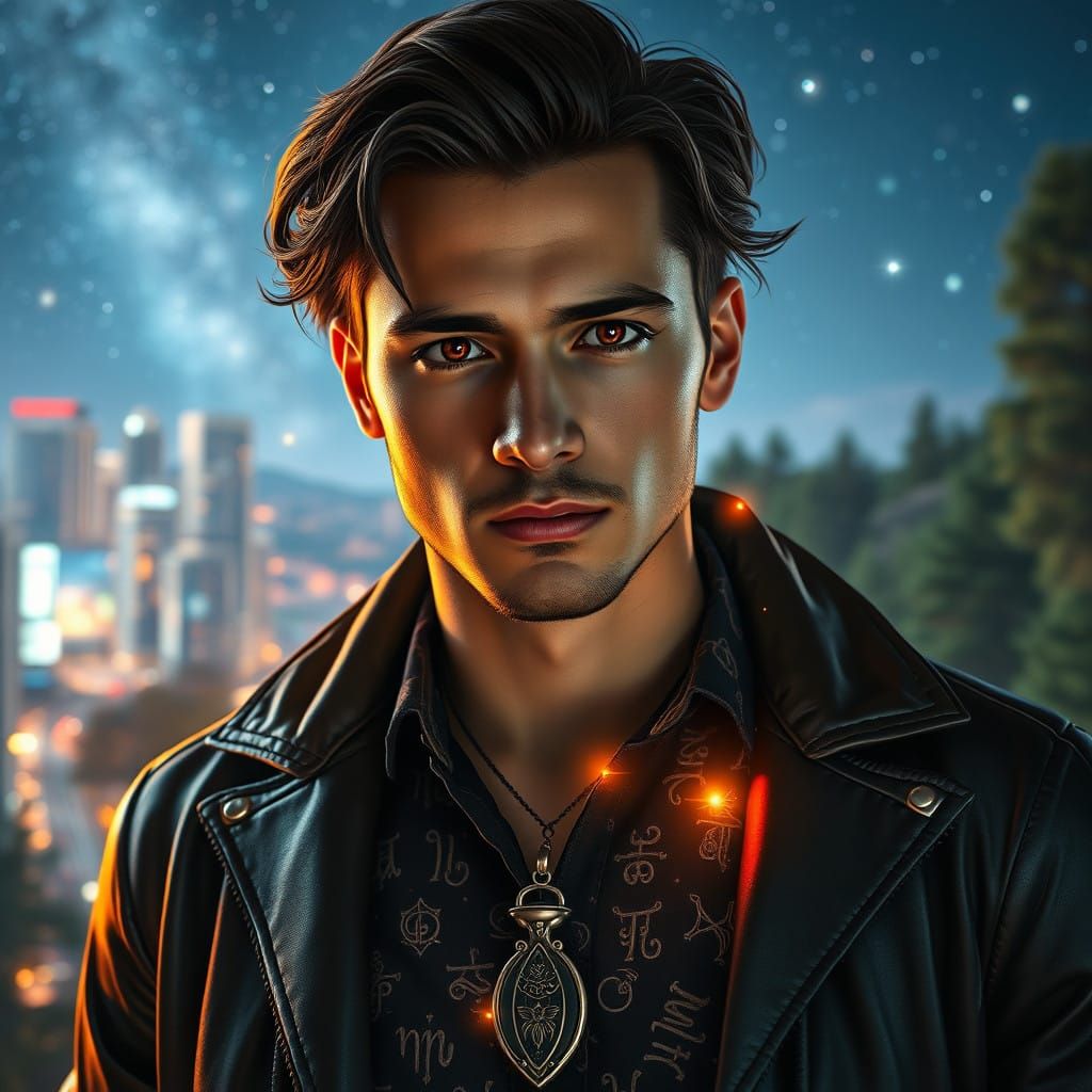 Cinematic Portrait of a Charismatic Figure Blending Modernit...