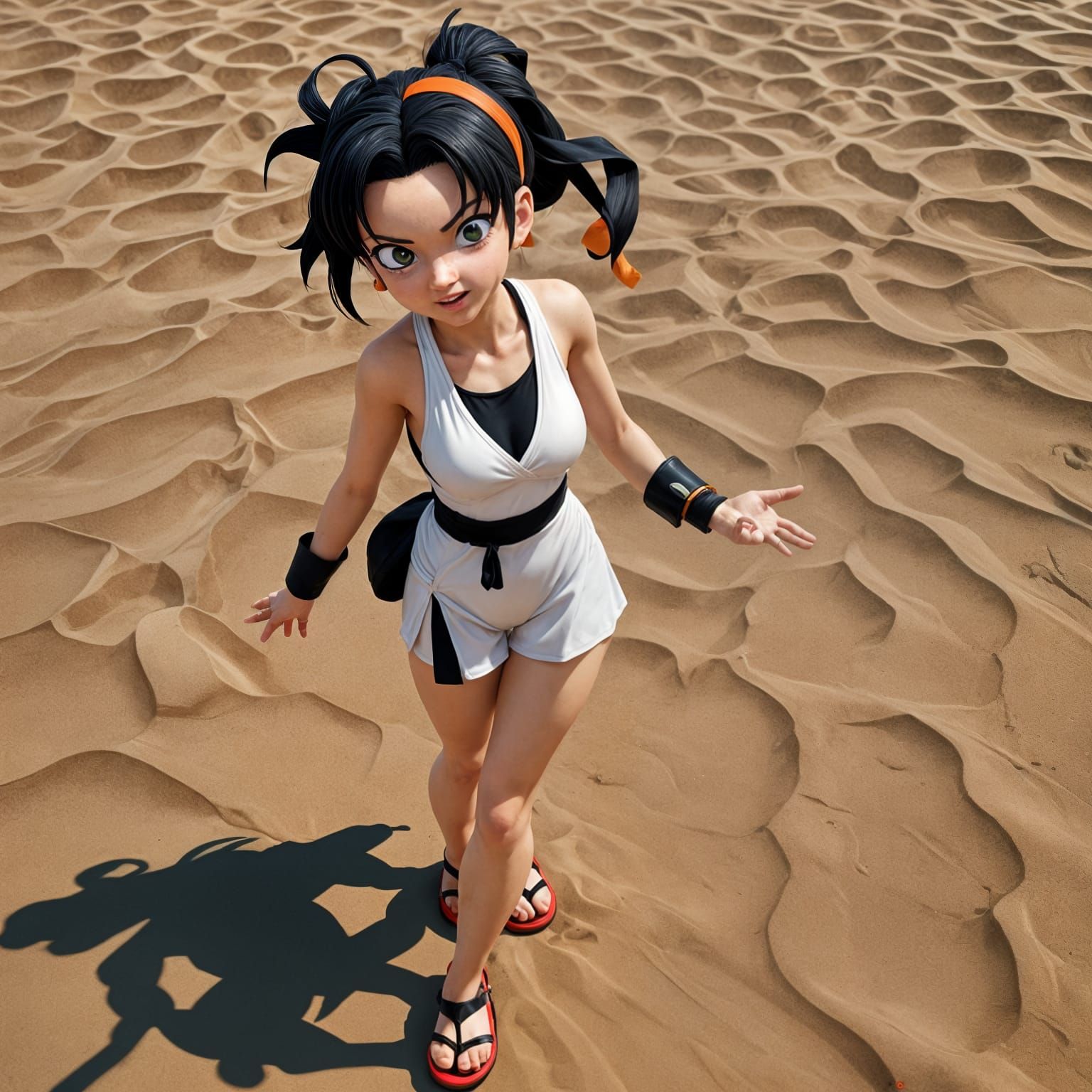 Videl in Swimsuit: 3D Anime Art