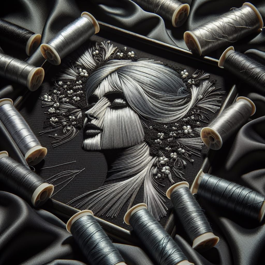 Radiant Lady Sewn with Silver Threads