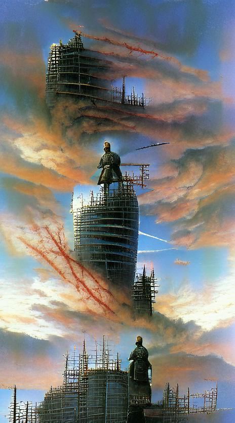 Neo-Tokyo in Dieselpunk Style, Digital Art