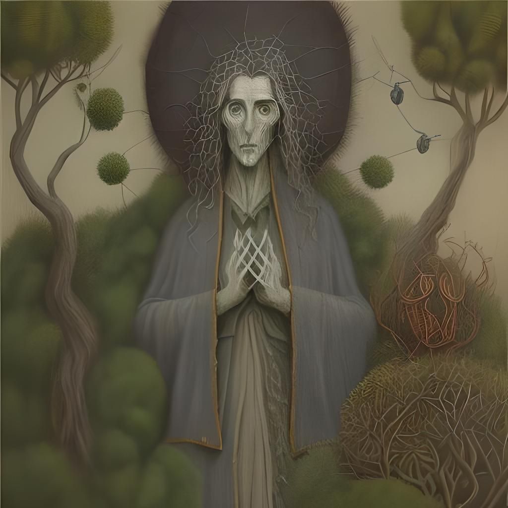 Surreal Man with Bush Hand, Carrington Style