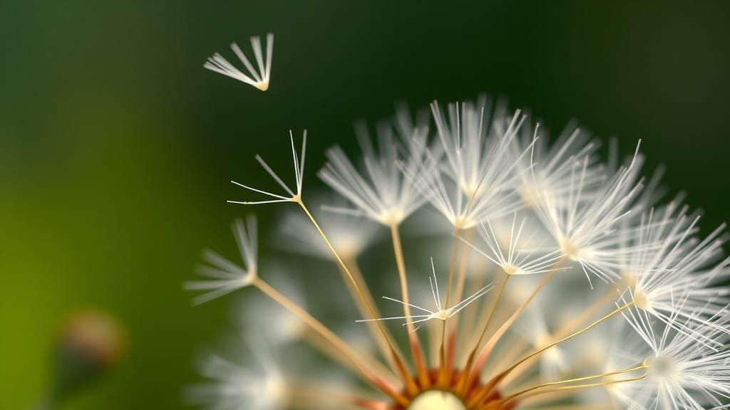 Surreal Dandelion Seed Head in Fantastical Lighting