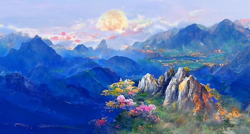 Verdant Coastal Mountain Forest Bird's Eye View